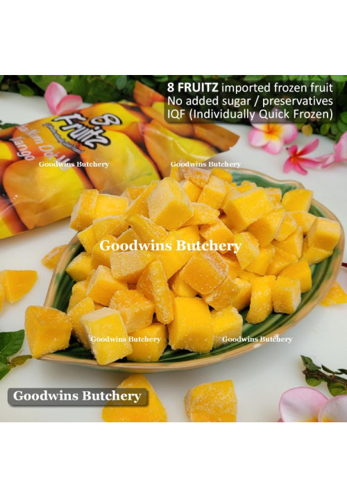 8Fruitz IQF frozen fruit MANGO DICED Nam Dok Mai Thai 8 Fruitz 500g